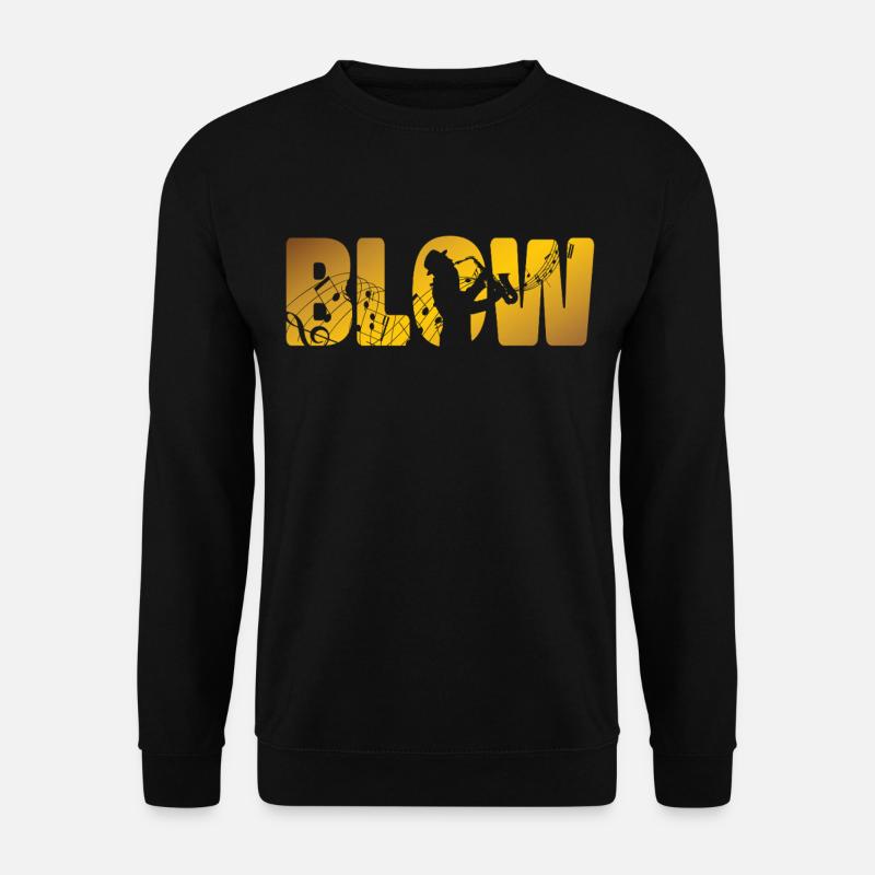 Saxophone Blow - Unisex Pullover - Schwarz