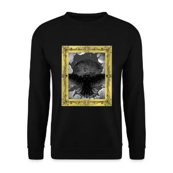 Halloween Raven Crow Birds Mystical - Unisex Sweatshirt - black - Front - Alina (178cm) & Michal (187cm)