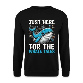 Whale Watching Just Here For Marine Animal Sailing - Unisex Sweatshirt - black - Front - Alina (178cm) & Michal (187cm)