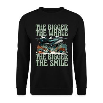 Observation des baleines Les plus grandes créatures marines des baleines - Sweat-shirt Unisexe - noir - Devant - Alina (178cm) & Michal (187cm)