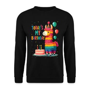 Anniversaire, Anniversaire d’enfants, Fête d’anniversaire - Sweat-shirt Unisexe - noir - Devant - Alina (178cm) & Michal (187cm)