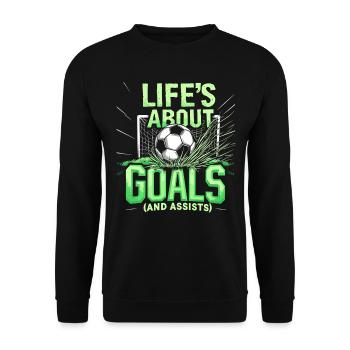 football, joueur de football, joueur de football garçon - Sweat-shirt Unisexe - noir - Devant - Alina (178cm) & Michal (187cm)