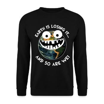 La Terre La Perdre Planète Terre Environnement Cadeau - Sweat-shirt Unisexe - noir - Devant - Alina (178cm) & Michal (187cm)