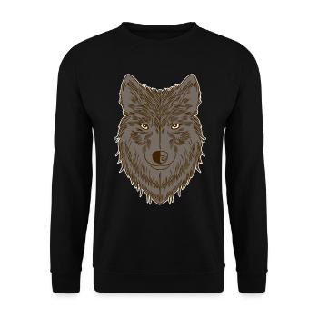 Hundekopf - Unisex Pullover - Schwarz - Vorne - Alina (178cm) & Michal (187cm)