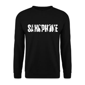 Saxophones Saxophones - Sweat-shirt Unisexe - noir - Devant - Alina (178cm) & Michal (187cm)