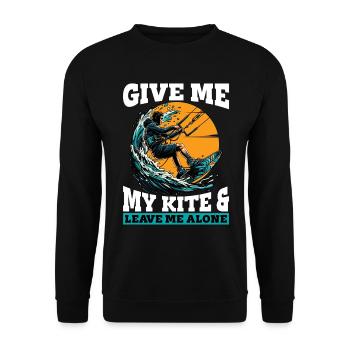 Kitesurf Donnez-moi mon cerf-volant et aimez les sports nautiques - Sweat-shirt Unisexe - noir - Devant - Alina (178cm) & Michal (187cm)