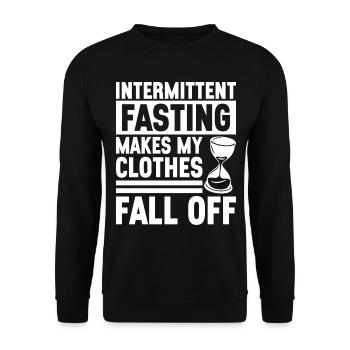 Jeûne intermittent Jeûne intermittent - Sweat-shirt Unisexe - noir - Devant - Alina (178cm) & Michal (187cm)