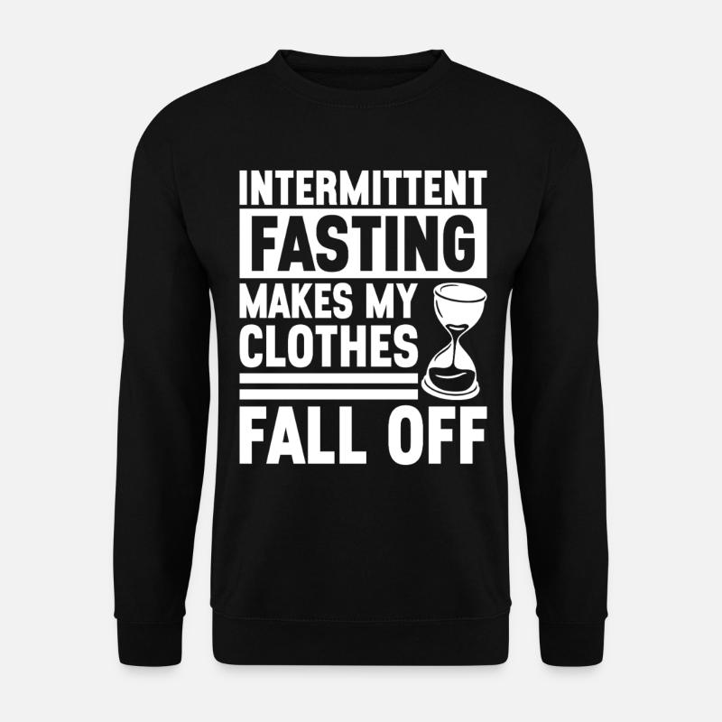 Intervallfasten Intermittierendes Fasten - Unisex Pullover - Schwarz
