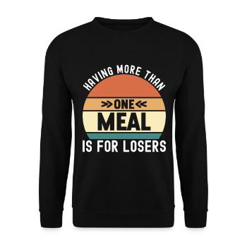Intermittent fasting Intermittent fasting - Unisex Sweatshirt - black - Front - Alina (178cm) & Michal (187cm)