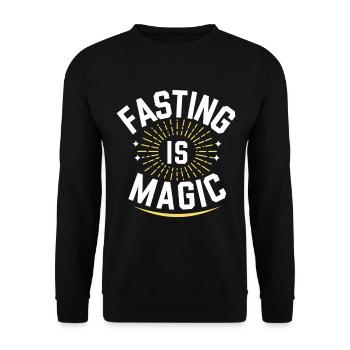 Intermittent fasting Intermittent fasting - Unisex Sweatshirt - black - Front - Alina (178cm) & Michal (187cm)
