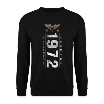 Edition Limitée 1972 Force et Honneur Anniversaire - Sweat-shirt Unisexe - noir - Devant - Alina (178cm) & Michal (187cm)