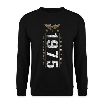 Edition Limitée 1975 Force et Honneur Anniversaire - Sweat-shirt Unisexe - noir - Devant - Alina (178cm) & Michal (187cm)