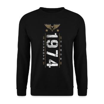 Edition Limitée 1974 Force et Honneur Anniversaire - Sweat-shirt Unisexe - noir - Devant - Alina (178cm) & Michal (187cm)