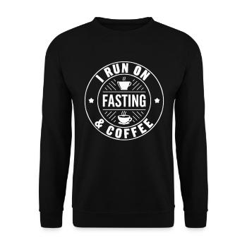Intervallfasten Intermittierendes Fasten - Unisex Pullover - Schwarz - Vorne - Alina (178cm) & Michal (187cm)