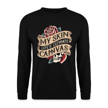 Tattoo Studio Tattoo Artist Tattoo Ideen - Unisex Pullover - Schwarz - Vorne - Alina (178cm) & Michal (187cm)