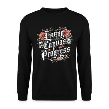 Tattoo Studio Tattoo Artist Tattoo Ideas - Unisex Sweatshirt - black - Front - Alina (178cm) & Michal (187cm)