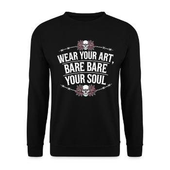 Tattoo Studio Tattoo Artist Tattoo Ideas - Unisex Sweatshirt - black - Front - Alina (178cm) & Michal (187cm)