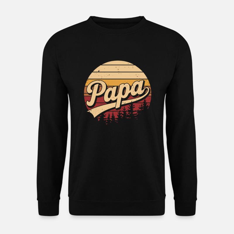 Papa Retro Sunset Logo - Unisex Sweatshirt - black