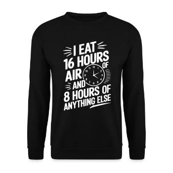 Intermittent fasting Intermittent fasting - Unisex Sweatshirt - black - Front - Alina (178cm) & Michal (187cm)