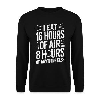 Intermittent fasting Intermittent fasting - Unisex Sweatshirt - black - Front - Alina (178cm) & Michal (187cm)