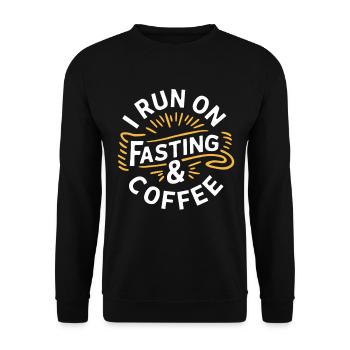 Intermittent fasting Intermittent fasting - Unisex Sweatshirt - black - Front - Alina (178cm) & Michal (187cm)