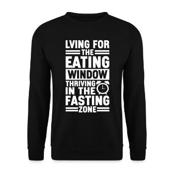 Intermittent fasting Intermittent fasting - Unisex Sweatshirt - black - Front - Alina (178cm) & Michal (187cm)
