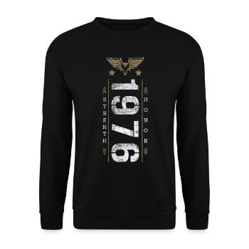 Edition Limitée 1976 Force et Honneur Anniversaire - Sweat-shirt Unisexe - noir - Devant - Alina (178cm) & Michal (187cm)