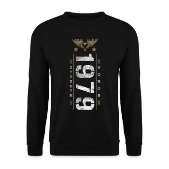 Edition Limitée 1979 Force et Honneur Anniversaire - Sweat-shirt Unisexe - noir - Devant - Alina (178cm) & Michal (187cm)