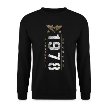 Edition Limitée 1978 Force et Honneur Anniversaire - Sweat-shirt Unisexe - noir - Devant - Alina (178cm) & Michal (187cm)