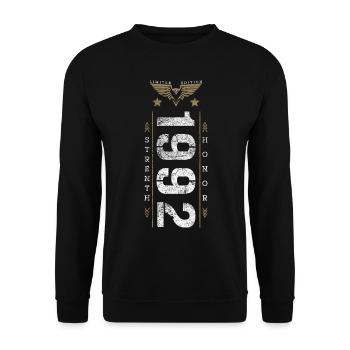 Edition Limitée 1992 Force et Honneur Anniversaire - Sweat-shirt Unisexe - noir - Devant - Alina (178cm) & Michal (187cm)