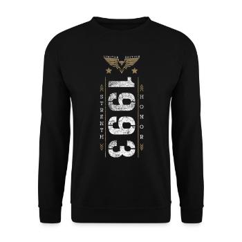 Edition Limitée 1993 Force et Honneur Anniversaire - Sweat-shirt Unisexe - noir - Devant - Alina (178cm) & Michal (187cm)
