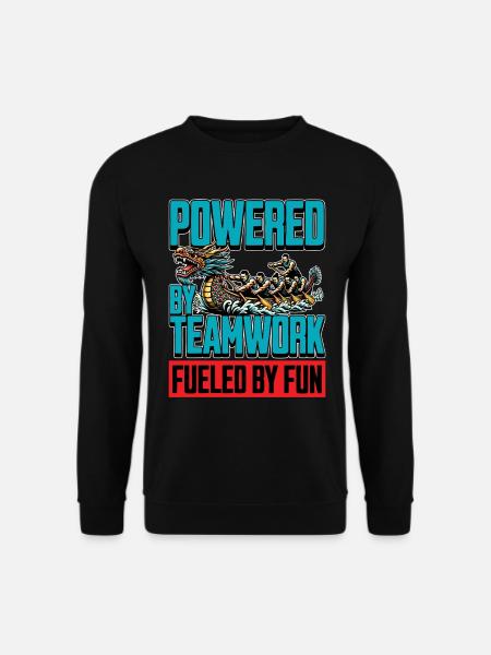 Dragon Boating Powered By Teamwork Water Sports - Unisex Pullover - Schwarz