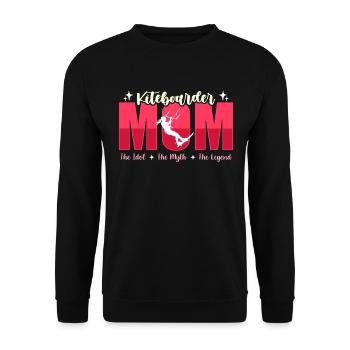 Kiteboarder Mom The Idol The Kitesurf Enthusiast - Unisex Sweatshirt - black - Front - Alina (178cm) & Michal (187cm)