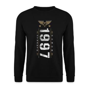 Edition Limitée 1997 Force et Honneur Anniversaire - Sweat-shirt Unisexe - noir - Devant - Alina (178cm) & Michal (187cm)