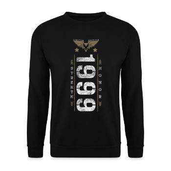 Edition Limitée 1999 Force et Honneur Anniversaire - Sweat-shirt Unisexe - noir - Devant - Alina (178cm) & Michal (187cm)