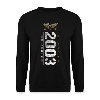 Edition Limitée 2003 Force et Honneur Anniversaire - Sweat-shirt Unisexe - noir - Devant - Alina (178cm) & Michal (187cm)