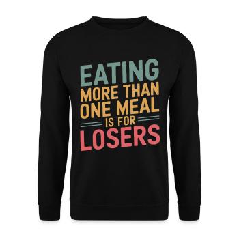 Intermittent fasting Intermittent fasting - Unisex Sweatshirt - black - Front - Alina (178cm) & Michal (187cm)