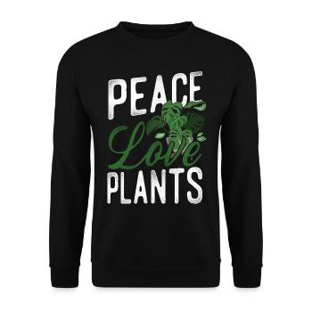 Amoureux des plantes Jardinière Fille Paix - Sweat-shirt Unisexe - noir - Devant - Alina (178cm) & Michal (187cm)
