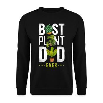 Plant Lover Gardening Dad Best - Unisex Sweatshirt - black - Front - Alina (178cm) & Michal (187cm)