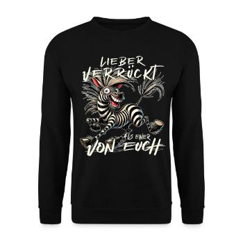 Zèbre Mieux fou que l’un d’entre vous - Sweat-shirt Unisexe - noir - Devant - Alina (178cm) & Michal (187cm)