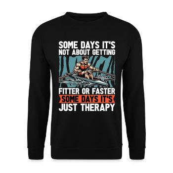 Water Rowing Some Days It's Not About Boating - Unisex Sweatshirt - black - Front - Alina (178cm) & Michal (187cm)