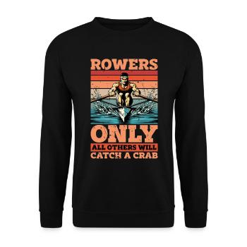 Aviron d’eau rameurs seuls tous les autres feront du canoë - Sweat-shirt Unisexe - noir - Devant - Alina (178cm) & Michal (187cm)