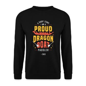 Dragon Boating A Short Story Water Sports Lover - Unisex Sweatshirt - black - Front - Alina (178cm) & Michal (187cm)
