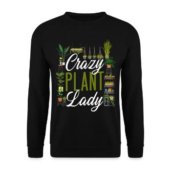 Plant Lover Gardening Crazy Plant - Unisex Pullover - Schwarz - Vorne - Alina (178cm) & Michal (187cm)