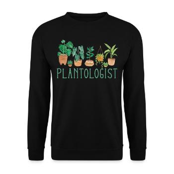 Plant Lover Gardening Plantologist - Unisex Pullover - Schwarz - Vorne - Alina (178cm) & Michal (187cm)