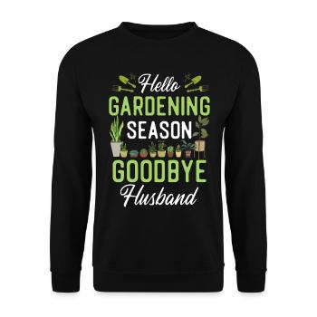 Amoureux des plantes Jardinage Mari Femme - Sweat-shirt Unisexe - noir - Devant - Alina (178cm) & Michal (187cm)
