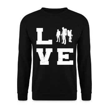 Hommes Escalade de bloc Escalade Femmes - Sweat-shirt Unisexe - noir - Devant - Alina (178cm) & Michal (187cm)