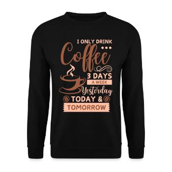 funny coffee saying coffee connoisseur - Unisex Sweatshirt - black - Front - Alina (178cm) & Michal (187cm)