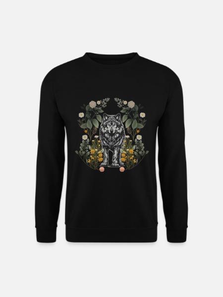 Wolf Wölfe Natur - Unisex Pullover - Schwarz