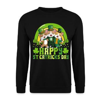 Bonne fête de la Saint-Catrick - Sweat-shirt Unisexe - noir - Devant - Alina (178cm) & Michal (187cm)